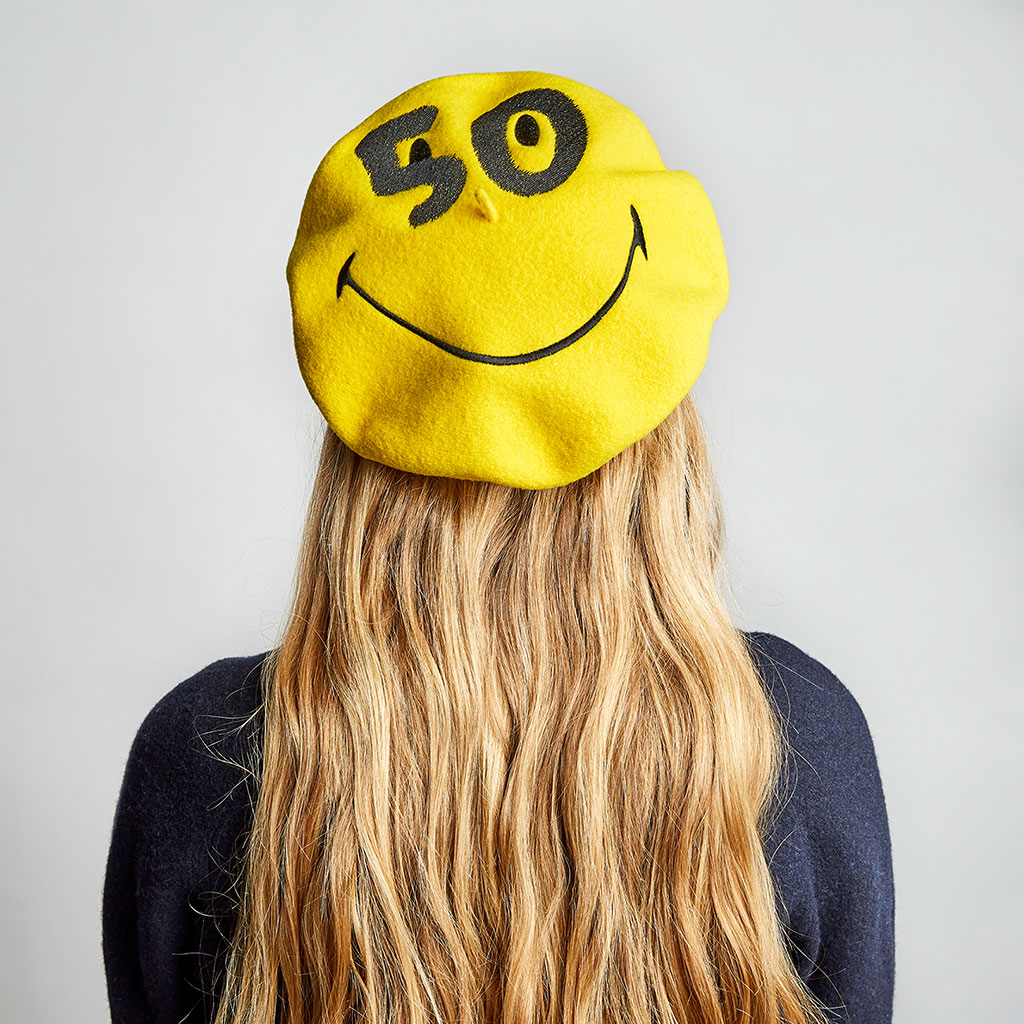 Béret Smiley x Laulhère jaune