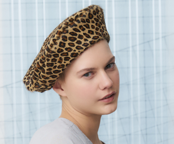 Cowhide leather berets